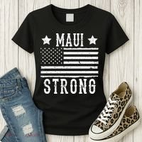 Maui Strong American Flag Women's T-Shirt thumb 3