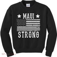 Maui Strong American Flag Kids Sweatshirt thumb 0