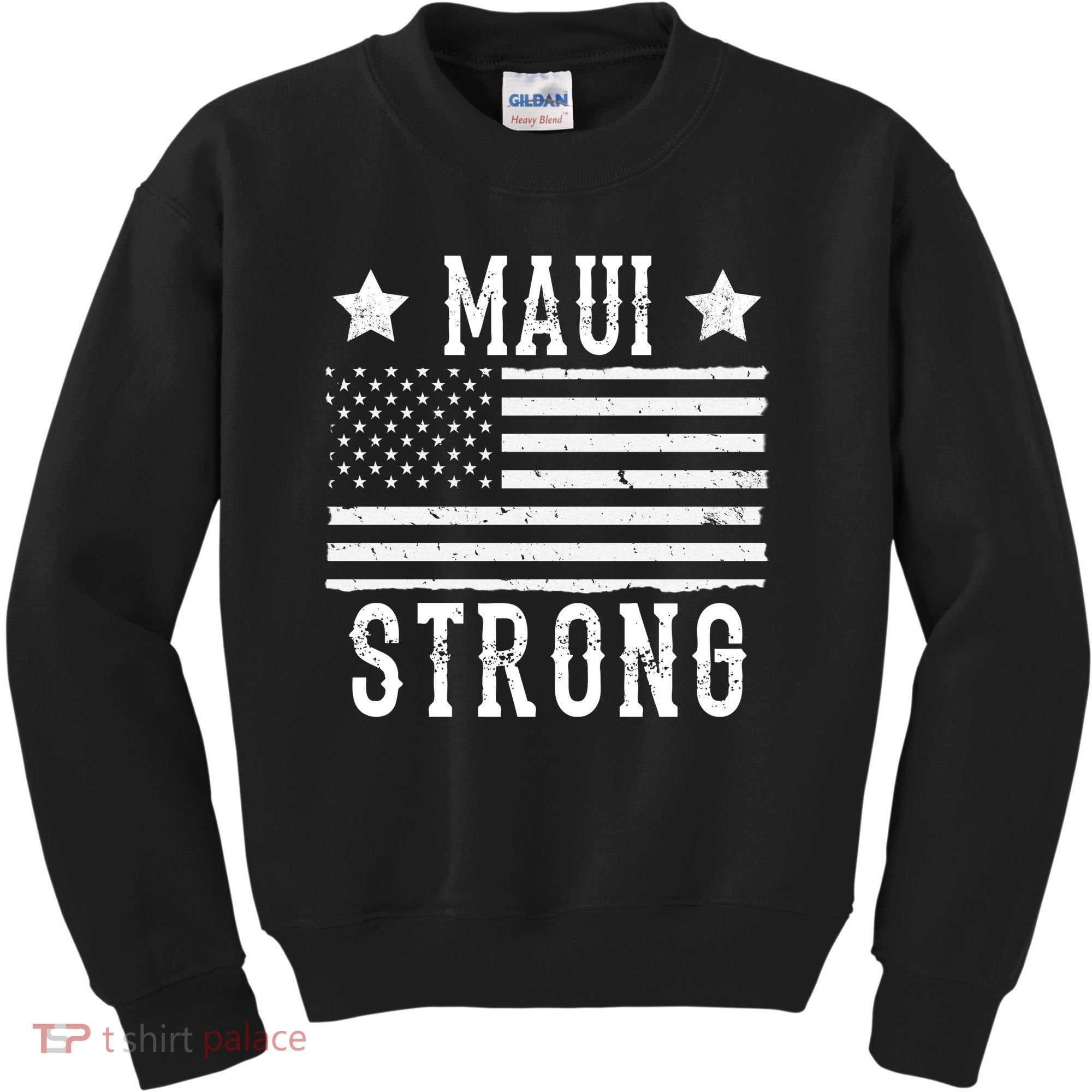 Maui Strong American Flag Kids Sweatshirt