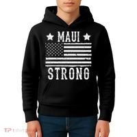 Maui Strong American Flag Kids Hoodie thumb 4