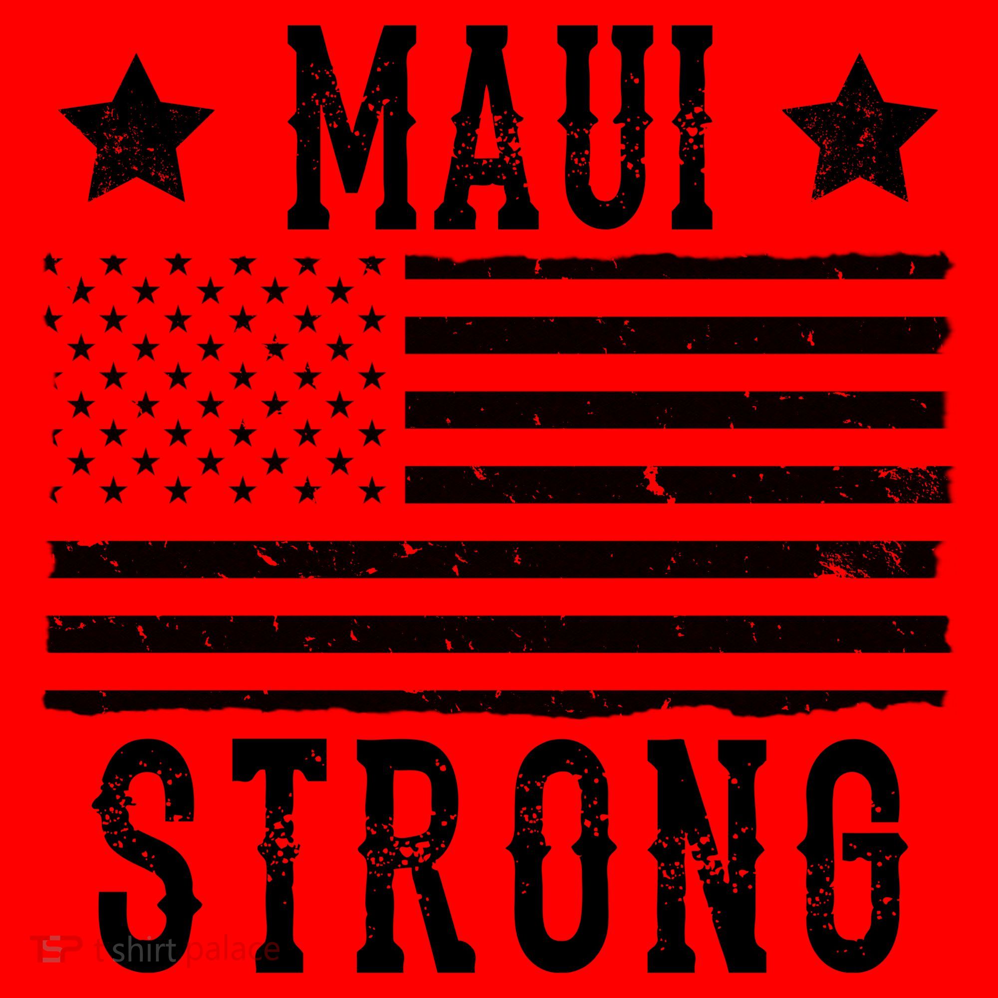 Maui Strong American Flag Santa Hat