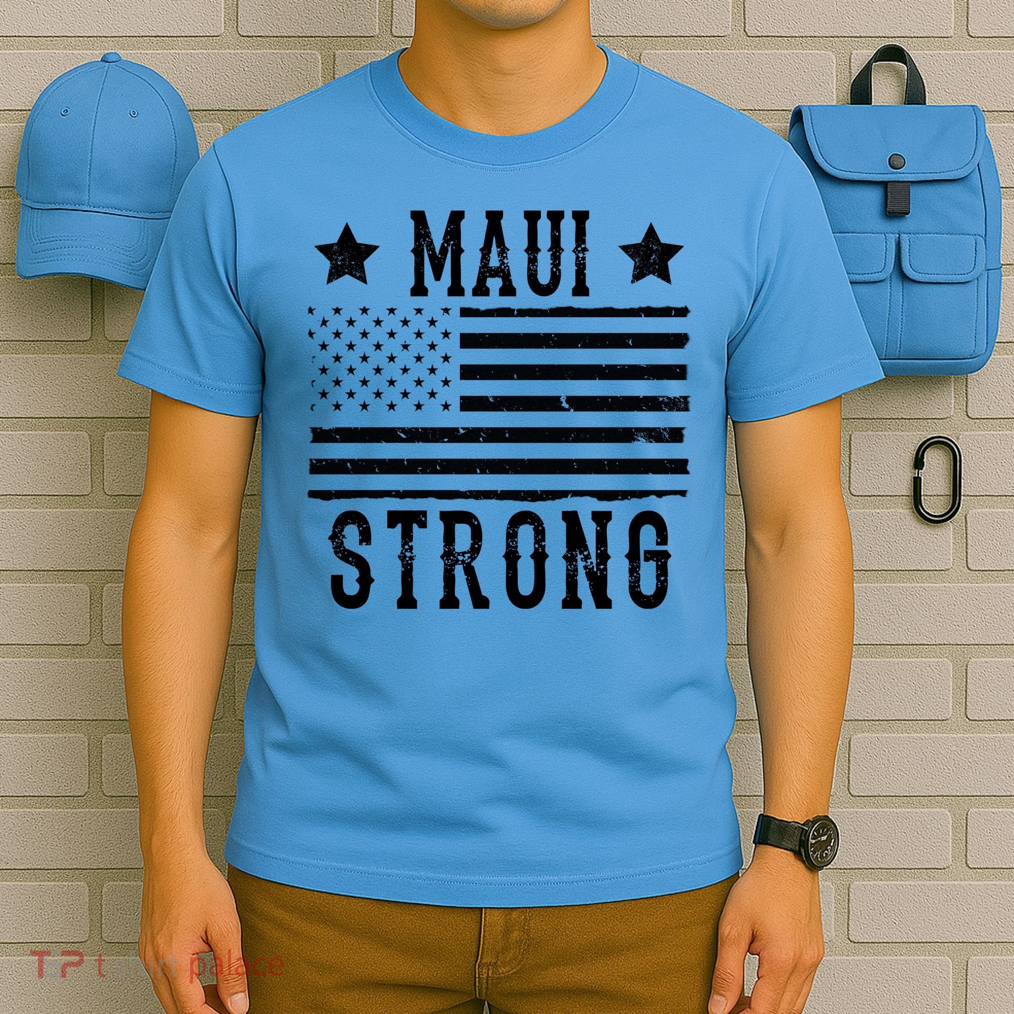 Maui Strong American Flag T-Shirt