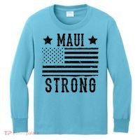 Maui Strong American Flag Kids Long Sleeve Shirt thumb 0