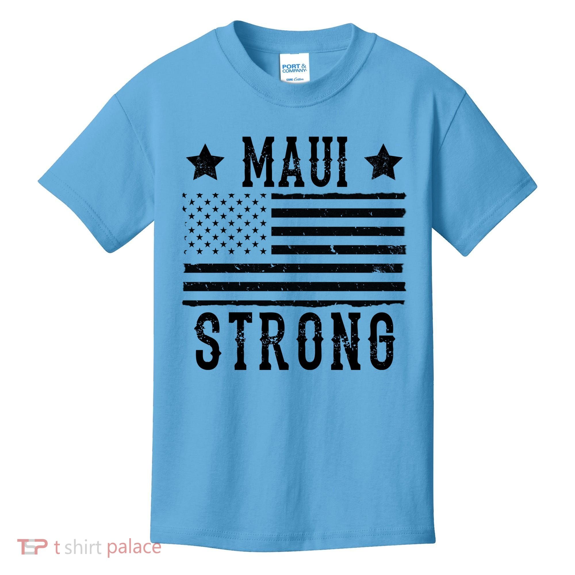 Maui Strong American Flag Kids T-Shirt
