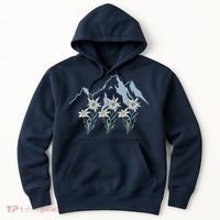 Mountains Switzerland Alps Edelweiss Basket Alpine Flower Hoodie thumb 0