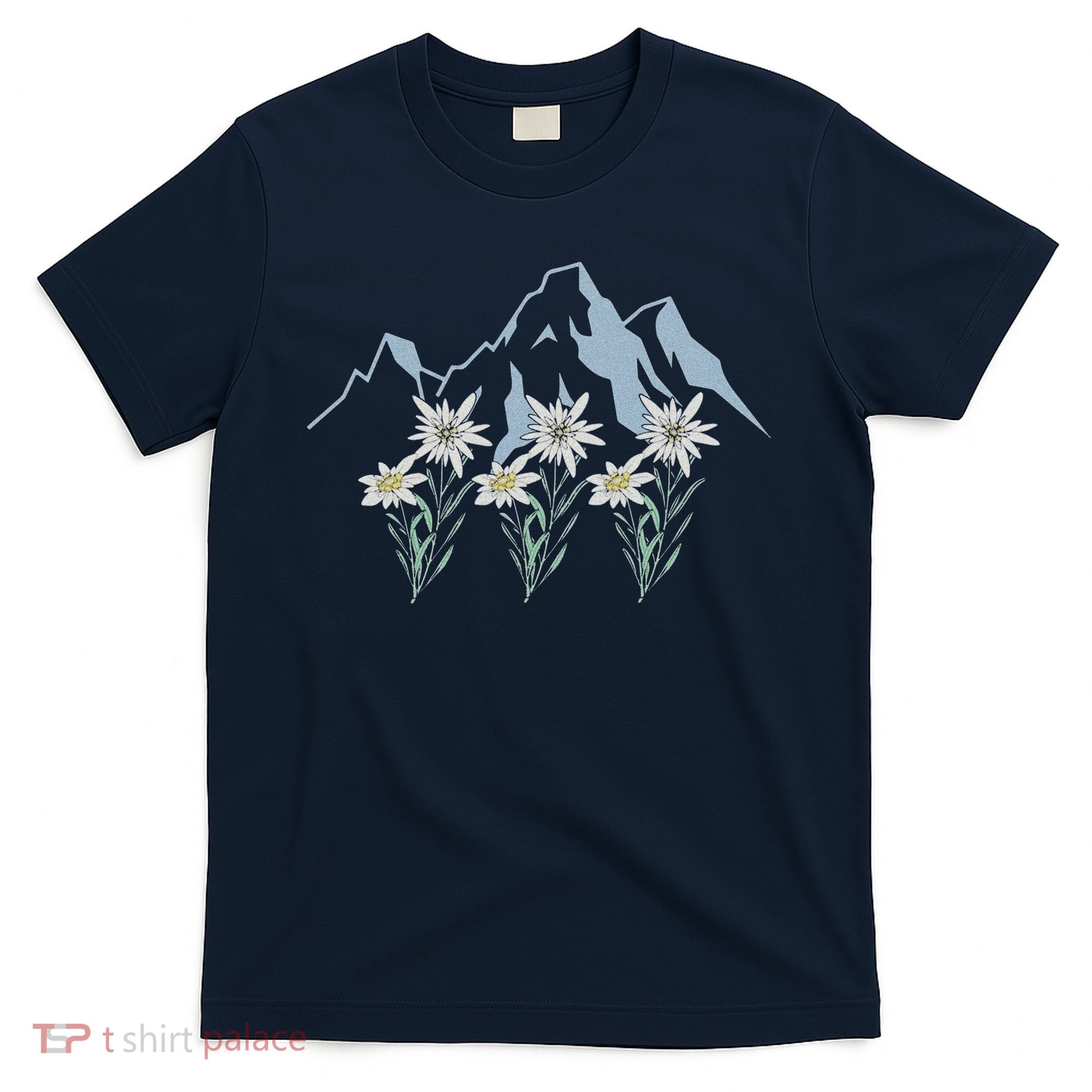 Mountains Switzerland Alps Edelweiss Basket Alpine Flower T-Shirt