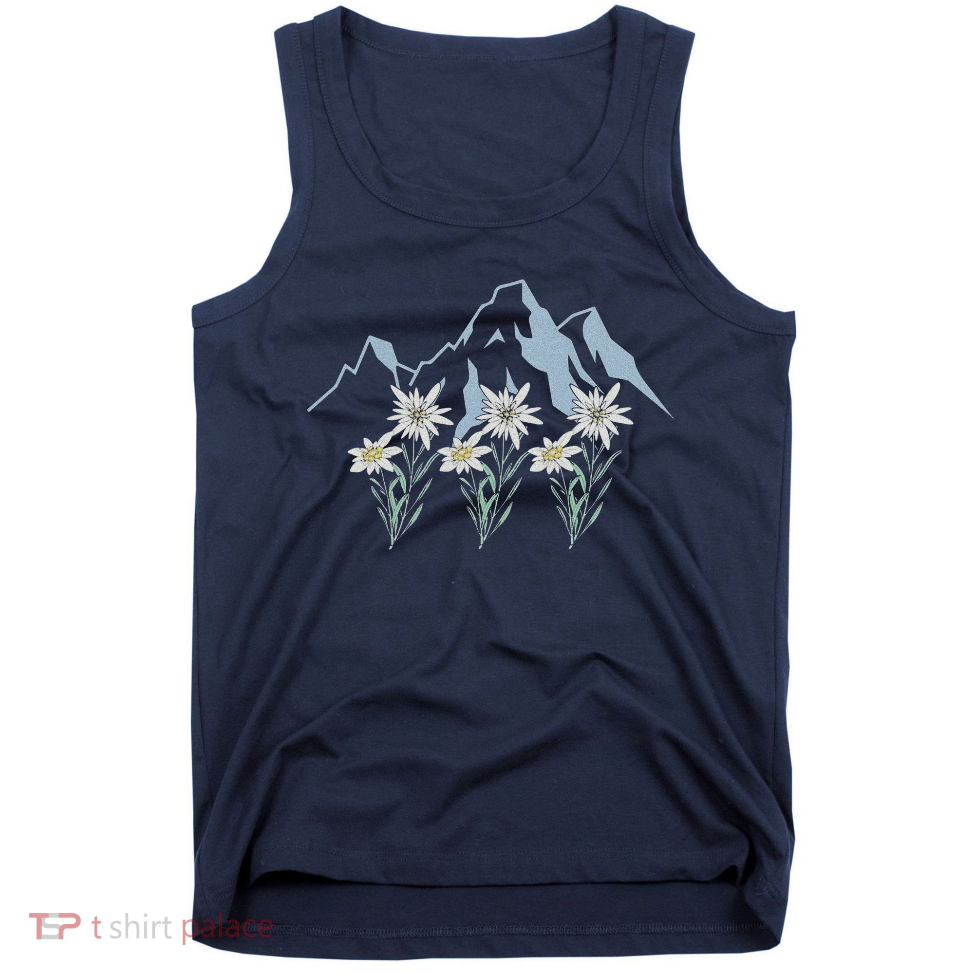 Mountains Switzerland Alps Edelweiss Basket Alpine Flower Tank Top