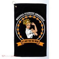Multiple Sclerosis Awareness Ms Warrior Mom Unbreakable Gift Golf Towel thumb 0