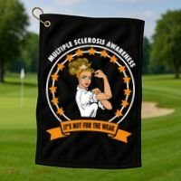 Multiple Sclerosis Awareness Ms Warrior Mom Unbreakable Gift Golf Towel thumb 1