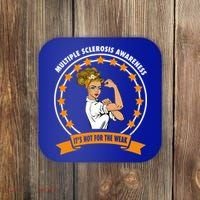 Multiple Sclerosis Awareness Ms Warrior Mom Unbreakable Gift Coaster thumb 0