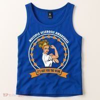 Multiple Sclerosis Awareness Ms Warrior Mom Unbreakable Gift Tank Top thumb 2