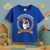 Multiple Sclerosis Awareness Ms Warrior Mom Unbreakable Gift Toddler T-Shirt thumb 3