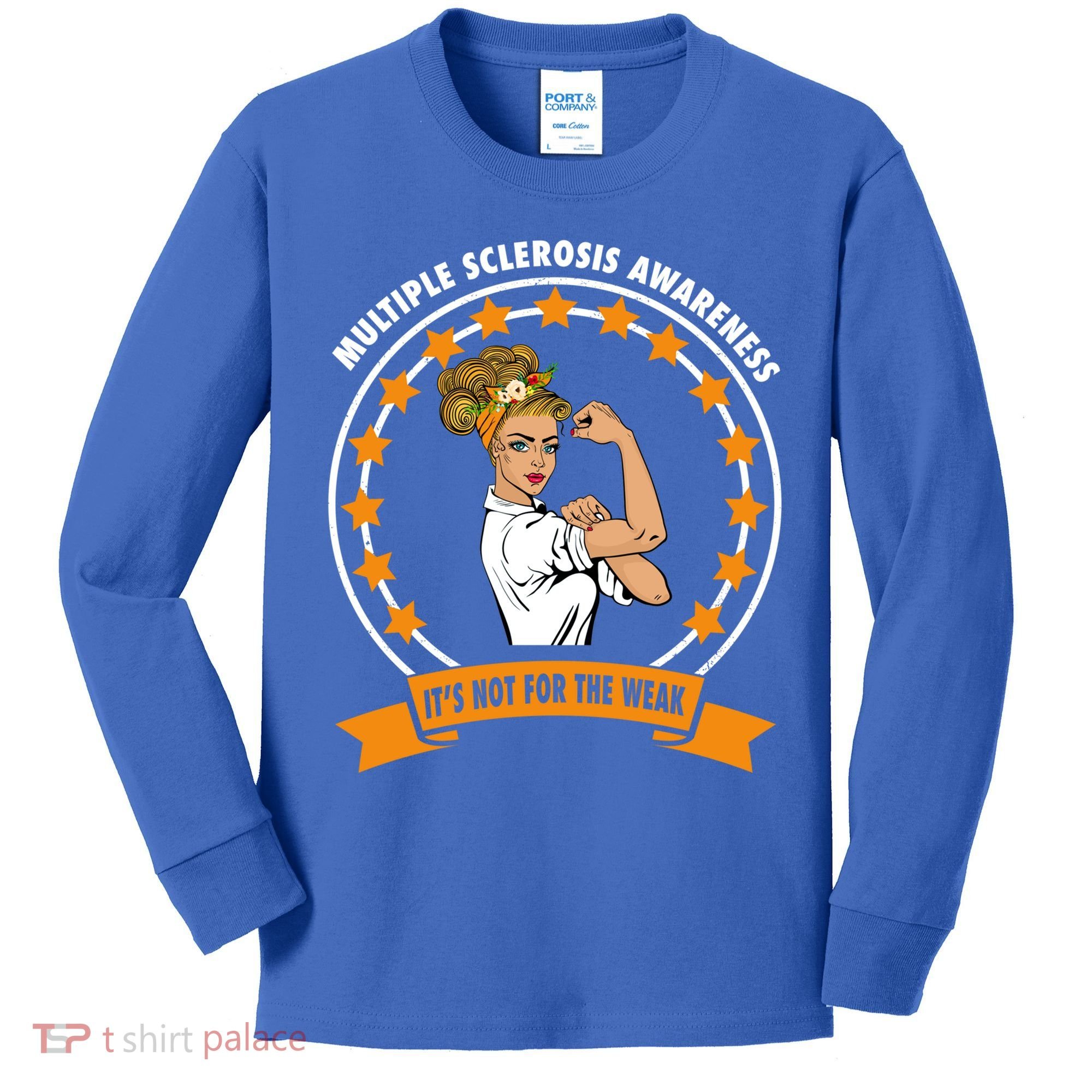Multiple Sclerosis Awareness Ms Warrior Mom Unbreakable Gift Kids Long Sleeve Shirt