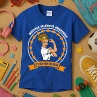 Multiple Sclerosis Awareness Ms Warrior Mom Unbreakable Gift Kids T-Shirt thumb 3