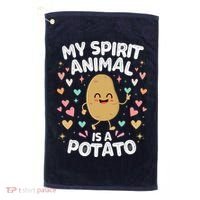 My Spirit Animal Is A Potato Golf Towel thumb 0