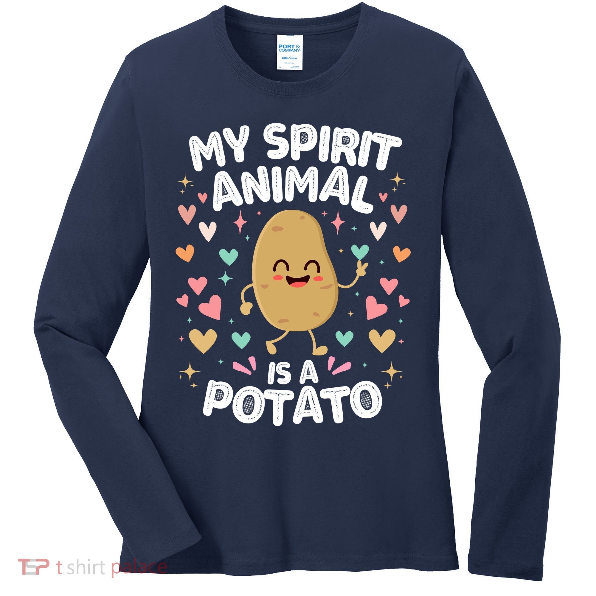 My Spirit Animal Is A Potato Women's Long Sleeve Shirt