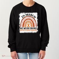 Multiple Sclerosis Awareness Ms Rainbow We Wear Orange Women's Sweatshirt thumb 0