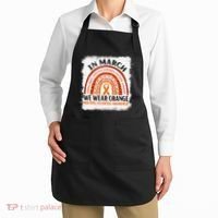 Multiple Sclerosis Awareness Ms Rainbow We Wear Orange Apron thumb 2