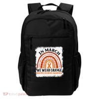 Multiple Sclerosis Awareness Ms Rainbow We Wear Orange Backpack thumb 0