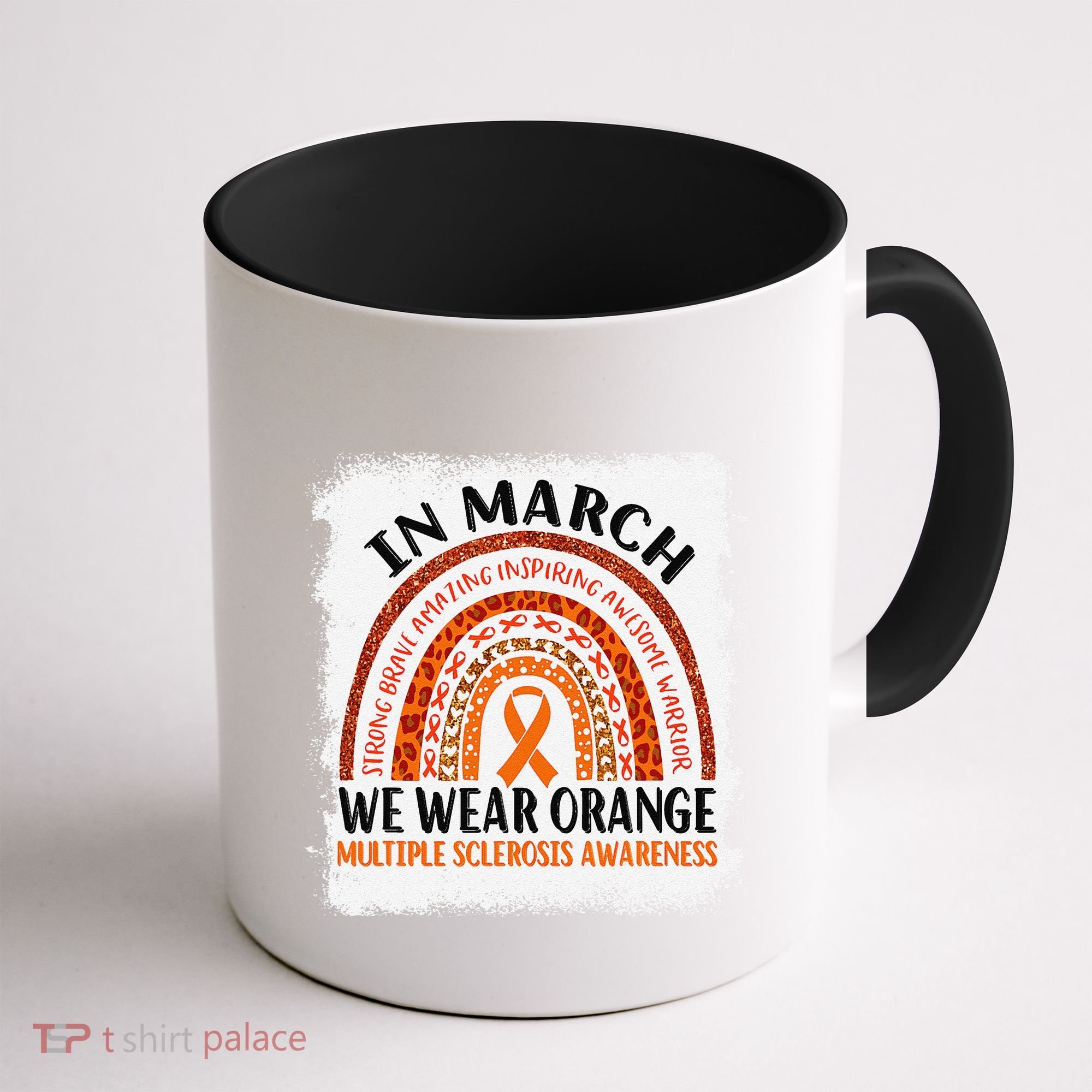 Multiple Sclerosis Awareness Ms Rainbow We Wear Orange Coffee Mug