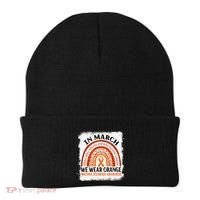 Multiple Sclerosis Awareness Ms Rainbow We Wear Orange Beanie thumb 0