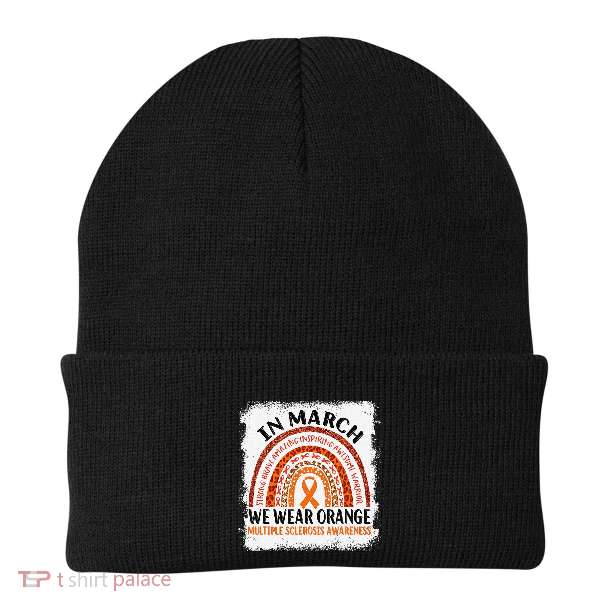 Multiple Sclerosis Awareness Ms Rainbow We Wear Orange Beanie