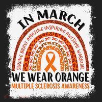 Multiple Sclerosis Awareness Ms Rainbow We Wear Orange Beanie thumb 2