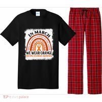 Multiple Sclerosis Awareness Ms Rainbow We Wear Orange Pajama Set thumb 0