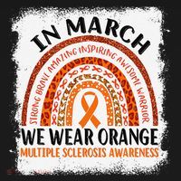 Multiple Sclerosis Awareness Ms Rainbow We Wear Orange Pajama Set thumb 2
