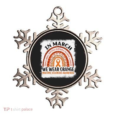 Multiple Sclerosis Awareness Ms Rainbow We Wear Orange Ornament