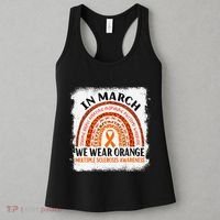 Multiple Sclerosis Awareness Ms Rainbow We Wear Orange Women's Tank Top thumb 3