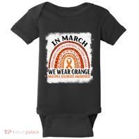 Multiple Sclerosis Awareness Ms Rainbow We Wear Orange Baby Bodysuit thumb 0