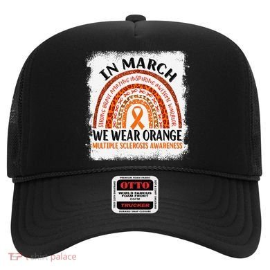 Multiple Sclerosis Awareness Ms Rainbow We Wear Orange Hat