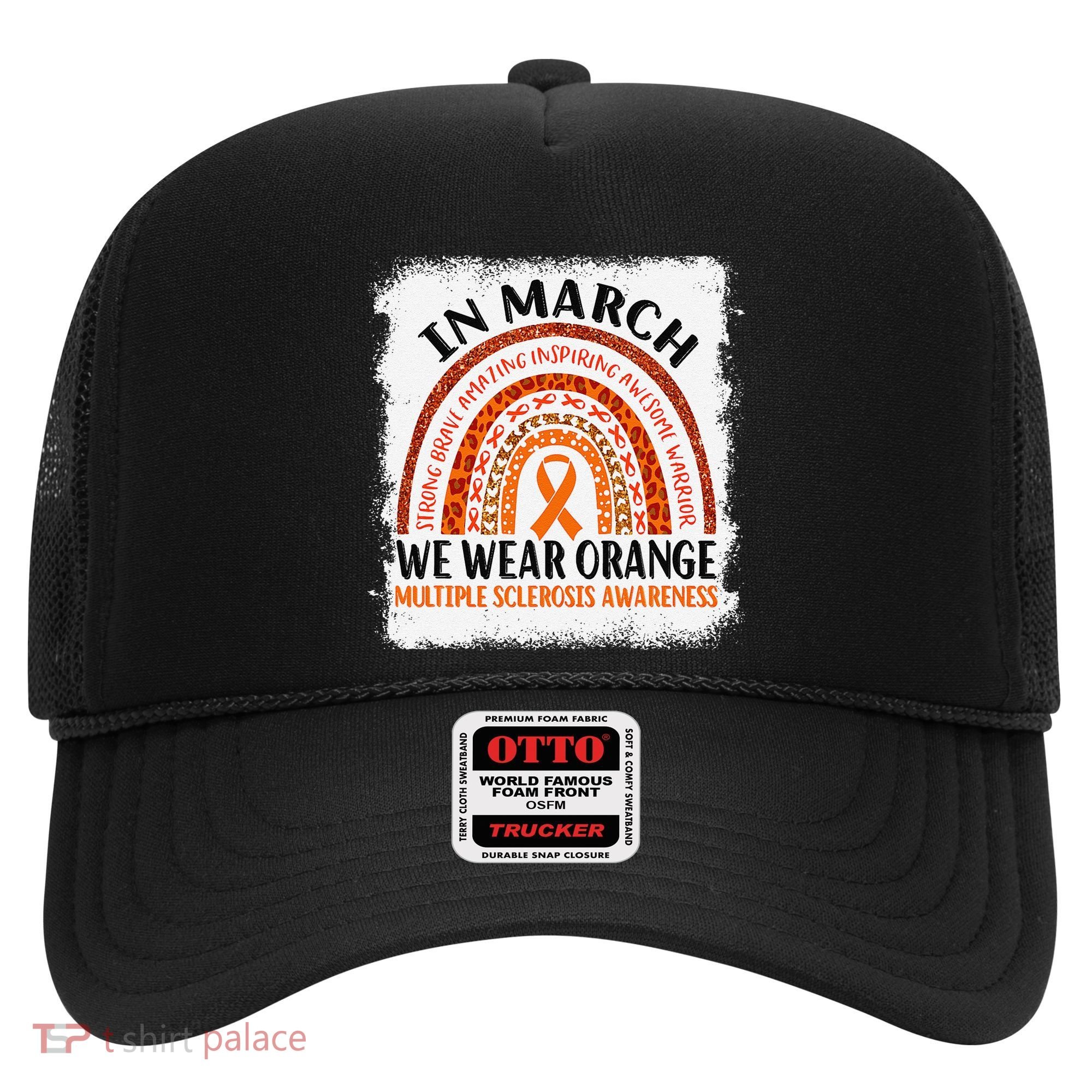 Multiple Sclerosis Awareness Ms Rainbow We Wear Orange Hat