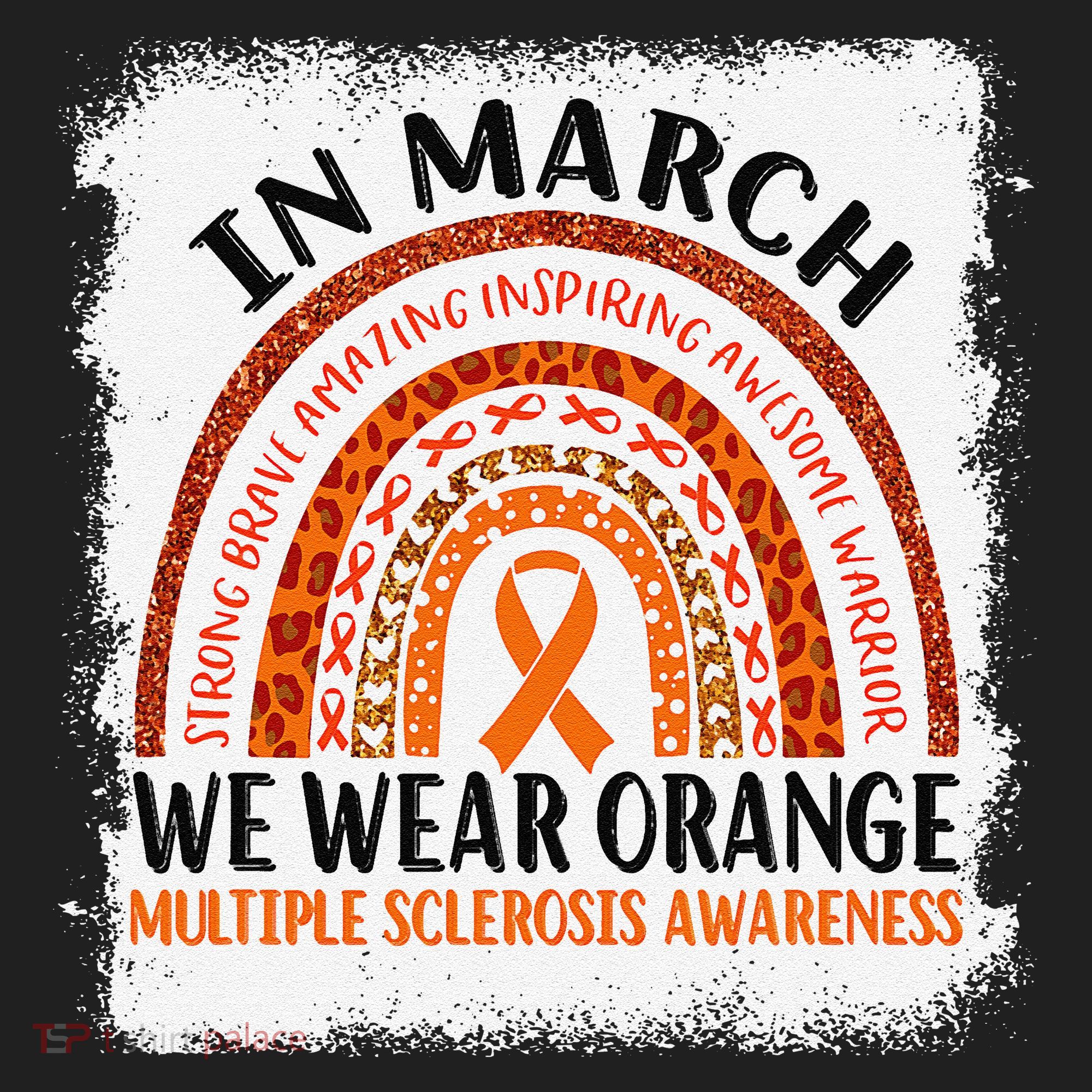 Multiple Sclerosis Awareness Ms Rainbow We Wear Orange Hat