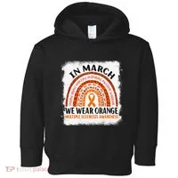 Multiple Sclerosis Awareness Ms Rainbow We Wear Orange Toddler Hoodie thumb 0