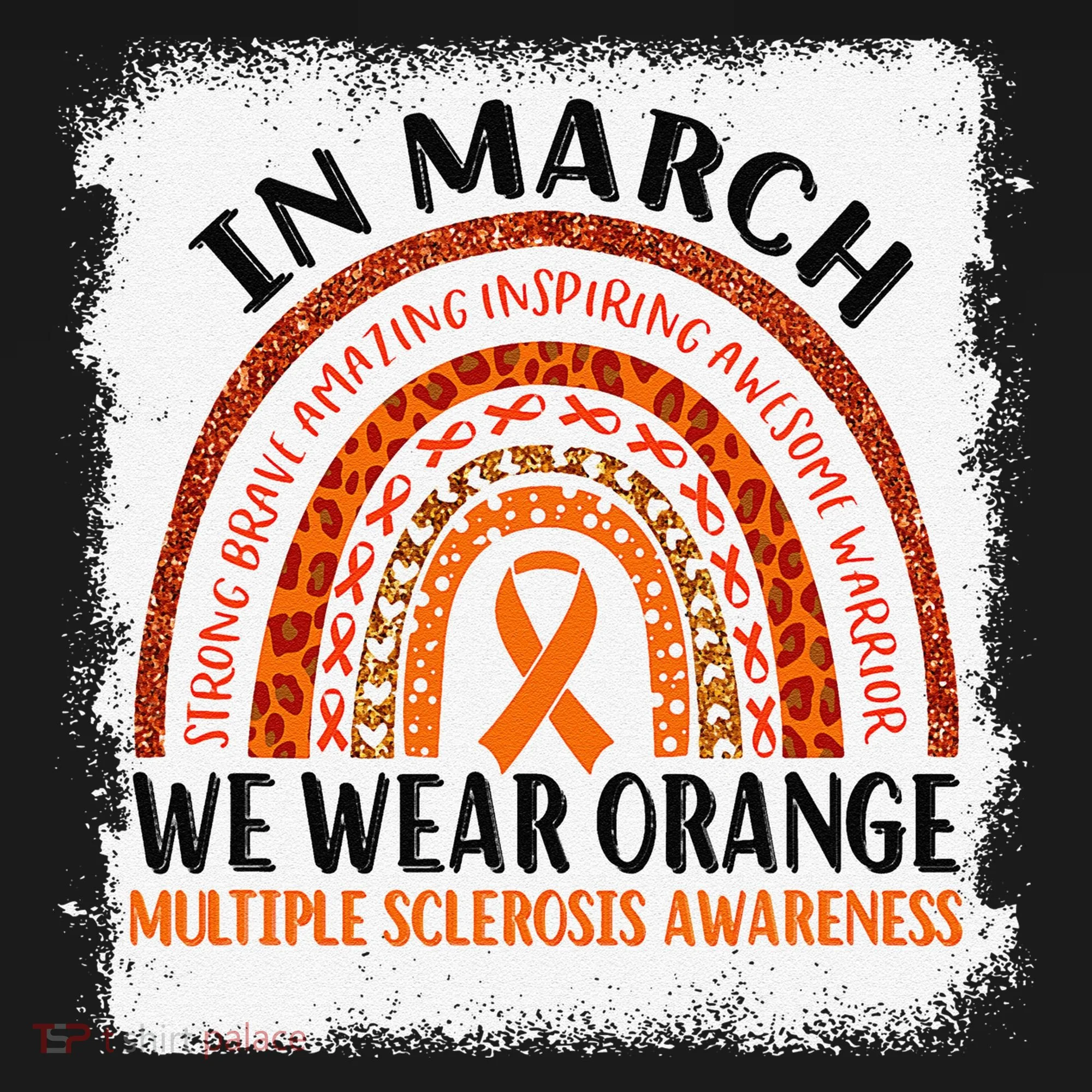 Multiple Sclerosis Awareness Ms Rainbow We Wear Orange Toddler Hoodie