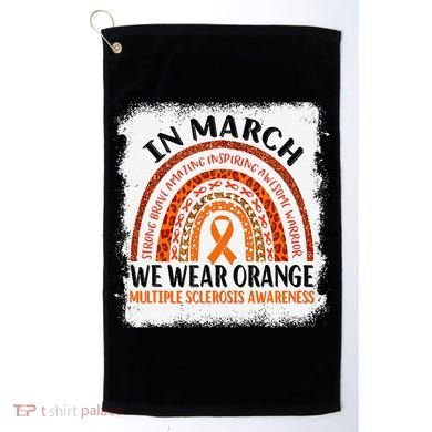 Multiple Sclerosis Awareness Ms Rainbow We Wear Orange Golf Towel