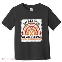 Multiple Sclerosis Awareness Ms Rainbow We Wear Orange Toddler T-Shirt thumb 0