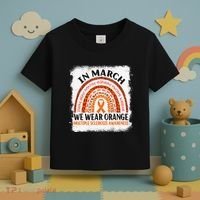 Multiple Sclerosis Awareness Ms Rainbow We Wear Orange Toddler T-Shirt thumb 3