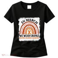 Multiple Sclerosis Awareness Ms Rainbow We Wear Orange Women's T-Shirt thumb 0