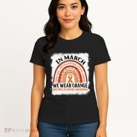 Multiple Sclerosis Awareness Ms Rainbow We Wear Orange Women's T-Shirt thumb 4
