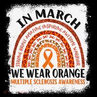 Multiple Sclerosis Awareness Ms Rainbow We Wear Orange Women's T-Shirt thumb 6