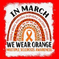 Multiple Sclerosis Awareness Ms Rainbow We Wear Orange Santa Hat thumb 1