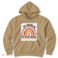 Multiple Sclerosis Awareness Ms Rainbow We Wear Orange Hoodie thumb 0