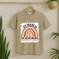 Multiple Sclerosis Awareness Ms Rainbow We Wear Orange T-Shirt thumb 2