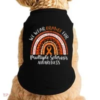 Multiple Sclerosis Awareness We Wear Orange Ms Rainbow Doggie Tank thumb 0