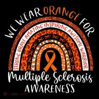 Multiple Sclerosis Awareness We Wear Orange Ms Rainbow Doggie Tank thumb 4