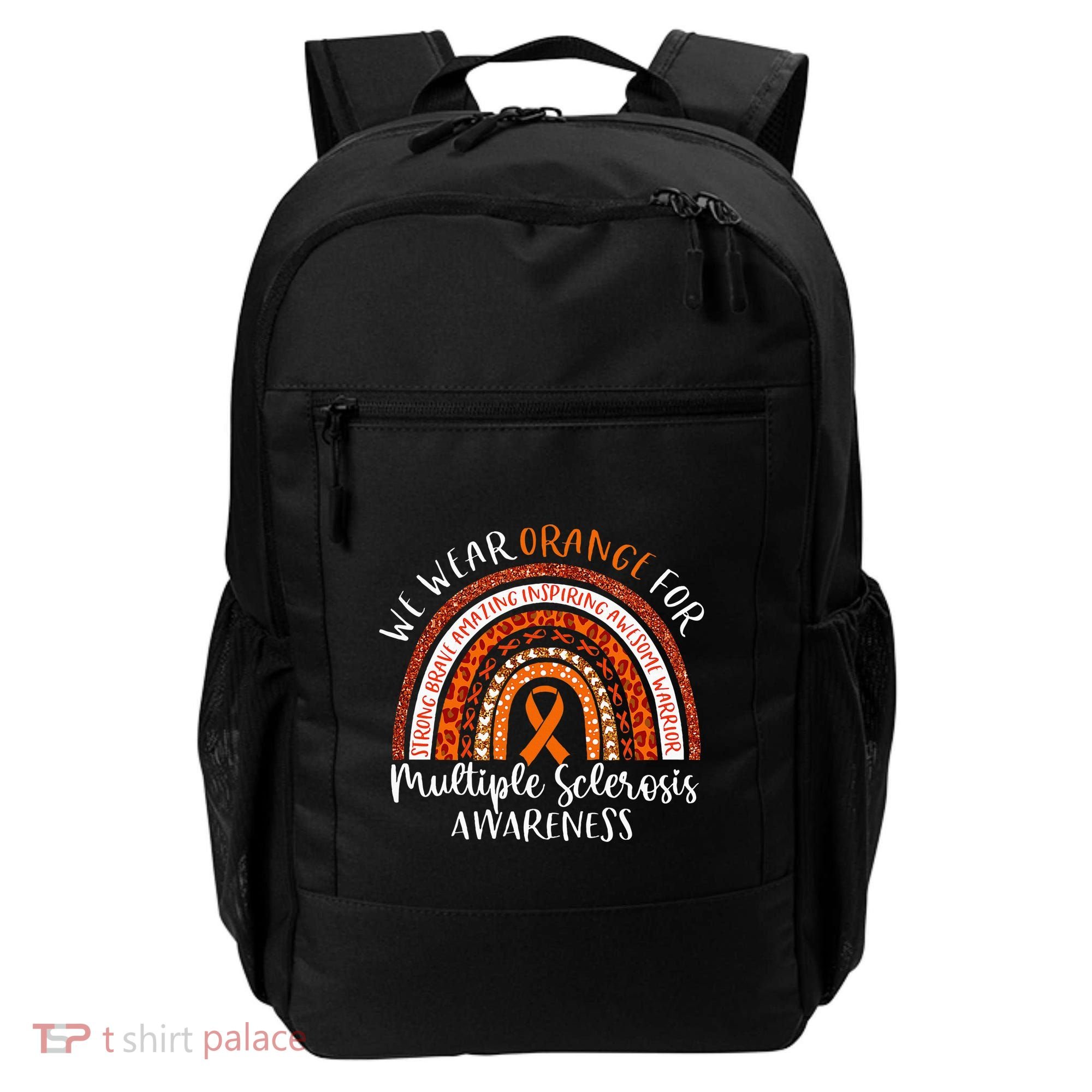 Multiple Sclerosis Awareness We Wear Orange Ms Rainbow Backpack