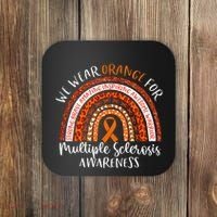 Multiple Sclerosis Awareness We Wear Orange Ms Rainbow Coaster thumb 0